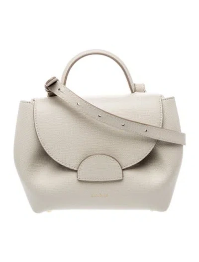 Pre-owned Polene Leather Numéro Un In Neutrals