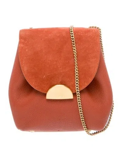 Pre-owned Polene Leather Numéro Un In Orange