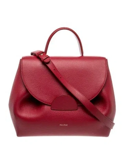 Pre-owned Polene Leather Numéro Un In Red