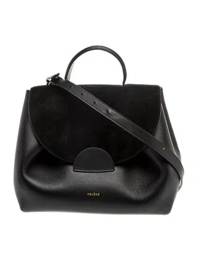 Pre-owned Polene Leather Numéro Uno In Black