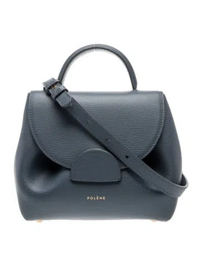Pre-owned Polene Leather Numéro Uno In Blue