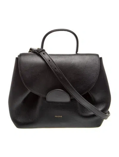 Pre-owned Polene Leather Numéro Uno In Grey