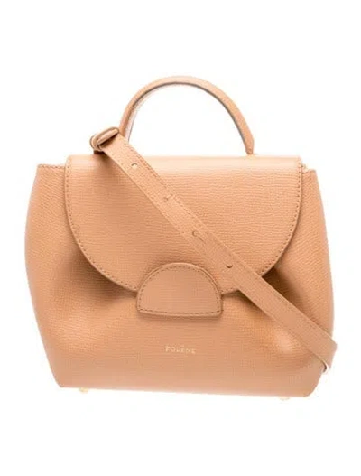 Pre-owned Polene Leather Numéro Uno In Neutrals