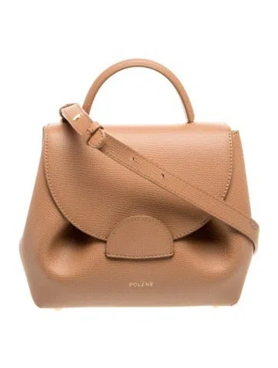 Pre-owned Polene Leather Numero-un-nano In Brown