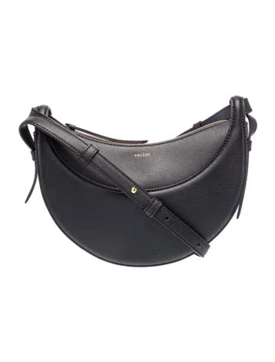 Pre-owned Polene Leather  Numero Dix Small In Black