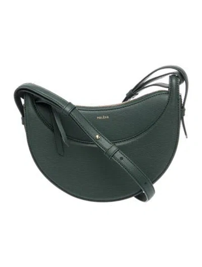 Pre-owned Polene Leather  Numero Dix Small In Green