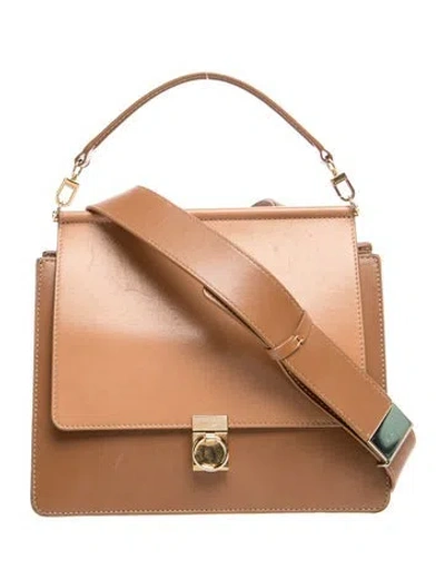 Pre-owned Polene Leather Sept In Brown
