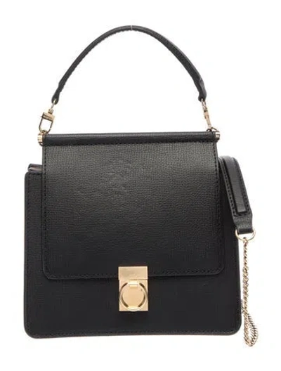Pre-owned Polene Leather Shoulder Bag In Black