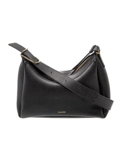 Pre-owned Polene Leather Shoulder Bag In Black