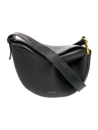 Pre-owned Polene Leather Shoulder Bag In Black