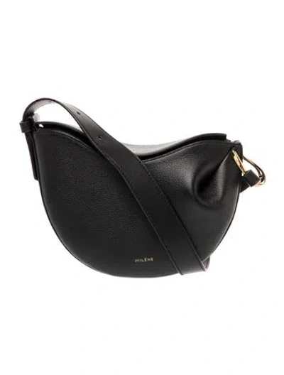 Pre-owned Polene Leather Shoulder Bag In Black