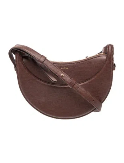 Pre-owned Polene Leather Shoulder Bag In Brown