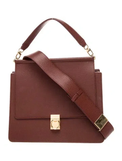 Pre-owned Polene Leather Shoulder Bag In Burgundy