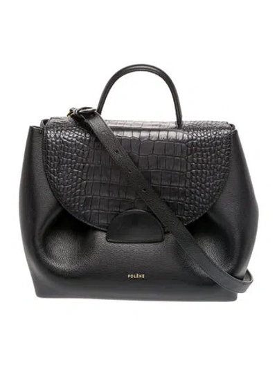 Pre-owned Polene Leather Shoulder Bag In Gold