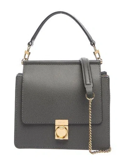 Pre-owned Polene Leather Shoulder Bag In Gray