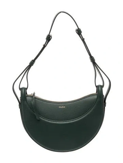 Pre-owned Polene Leather Shoulder Bag In Green