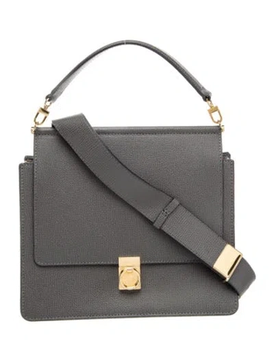 Pre-owned Polene Leather Shoulder Bag In Grey