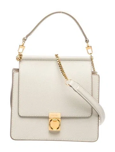 Pre-owned Polene Leather Shoulder Bag Mini In Neutral