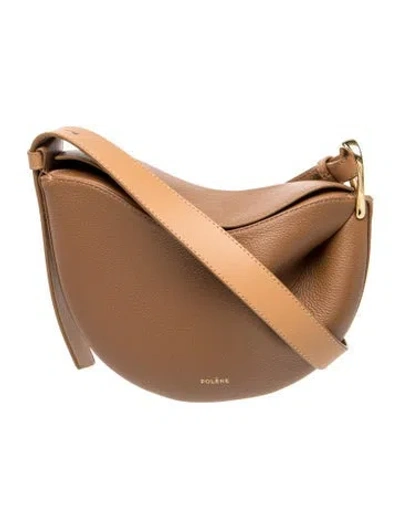 Pre-owned Polene Leather Shoulder Bag In Neutrals