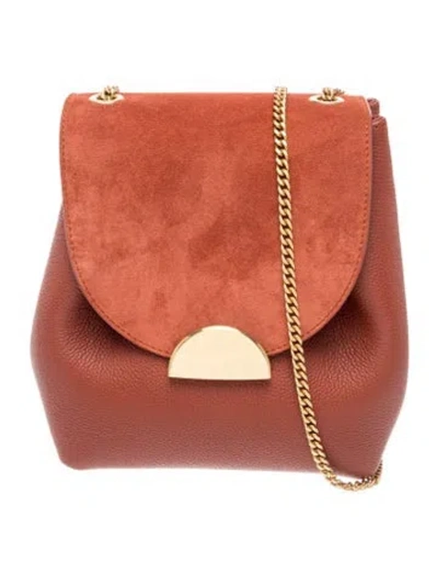 Pre-owned Polene Leather Shoulder Bag In Orange