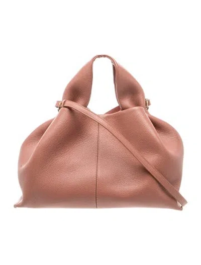 Pre-owned Polene Leather Shoulder Bag In Pink