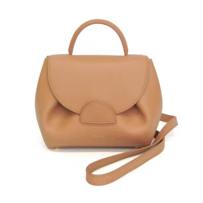 Pre-owned Polene Polène Leather Shoulder Bag () In Beige