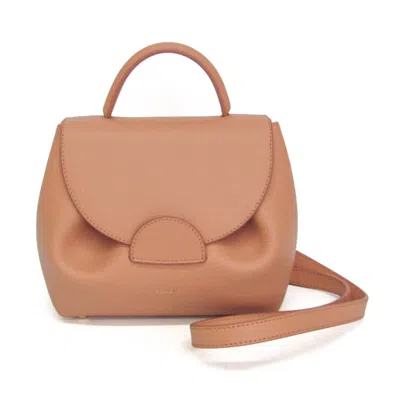 Pre-owned Polene Polène Leather Shoulder Bag () In Beige