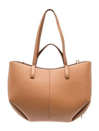 Pre-owned Polene Leather Shoulder Bag W/ Tags In Neutral