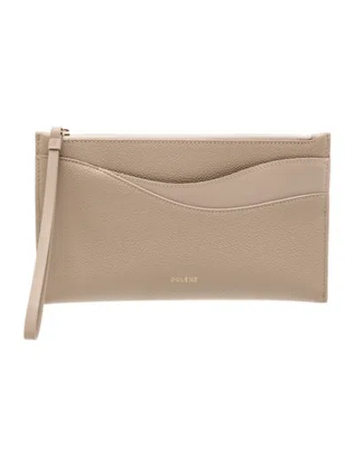 Pre-owned Polene Leather Sierra In Neutrals