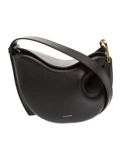 Pre-owned Polene Leather Tonca In Black