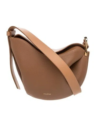Pre-owned Polene Leather Tonca In Brown
