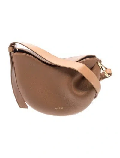 Pre-owned Polene Leather Tonca In Brown