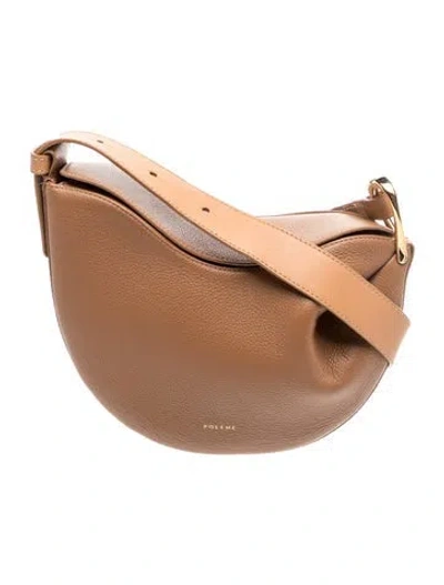 Pre-owned Polene Leather Tonca In Brown