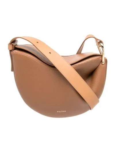 Pre-owned Polene Leather Tonca In Brown