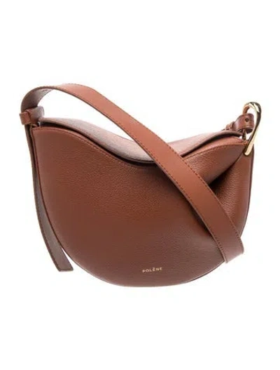 Pre-owned Polene Leather Tonca In Brown