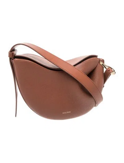 Pre-owned Polene Leather Tonca In Brown