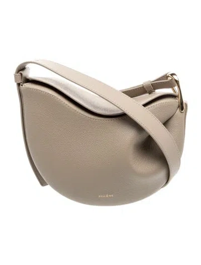 Pre-owned Polene Leather Tonca Medium In Neutrals