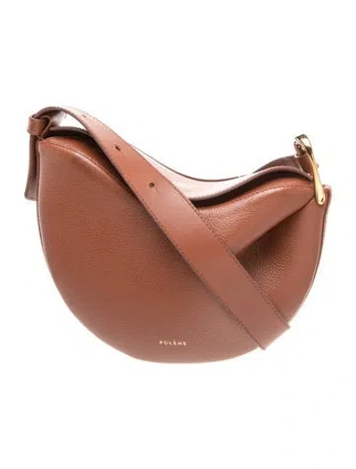 Pre-owned Polene Leather Tonca Small In Brown