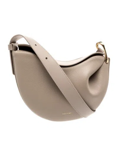Pre-owned Polene Leather Tonca Small In Green
