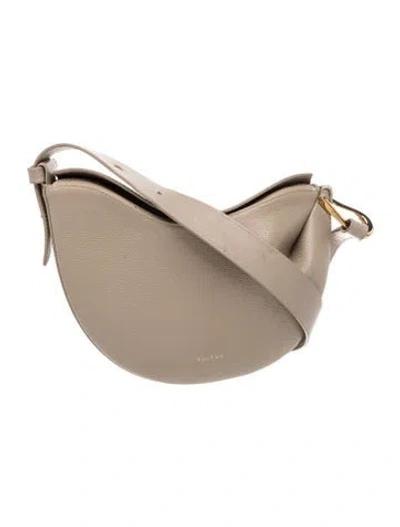 Pre-owned Polene Leather Tonca Small In Neutrals