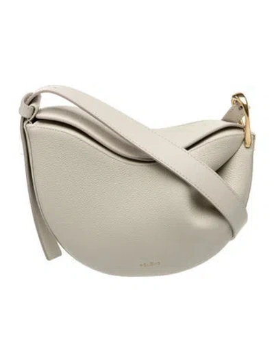 Pre-owned Polene Leather Tonca Small In Neutrals