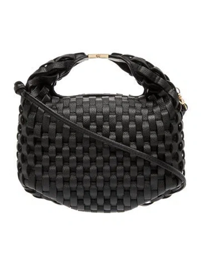 Pre-owned Polene Leather Top Handle Bag In Black