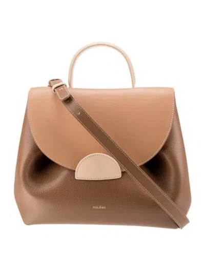 Pre-owned Polene Leather Top Handle Bag In Brown