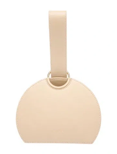 Pre-owned Polene Leather Top Handle Bag In Neutral