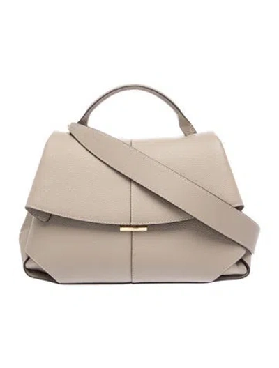 Pre-owned Polene Leather Top Handle Bag In Neutral