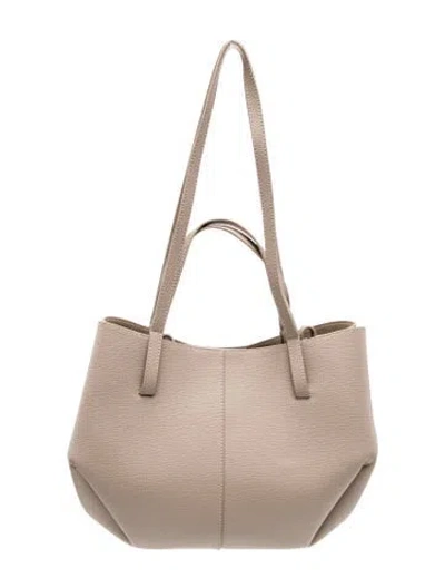 Pre-owned Polene Leather Top Handle Bag In Neutral