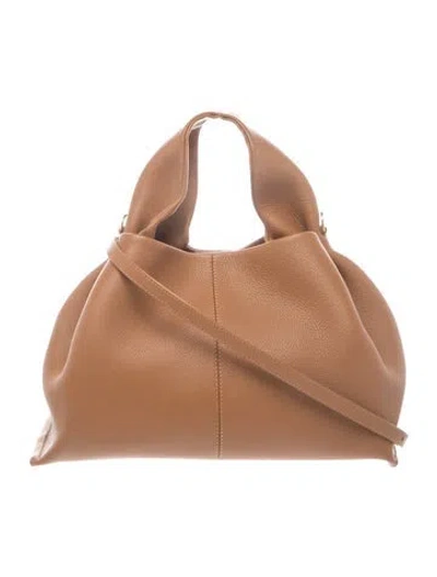 Pre-owned Polene Leather Top Handle Bag In Neutrals