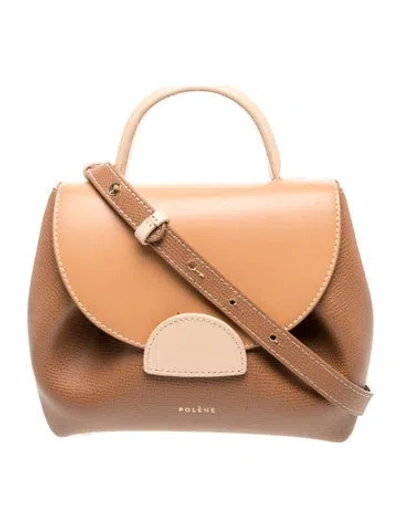 Pre-owned Polene Leather Top Handle Bag In Neutrals