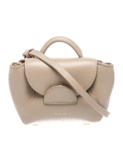 Pre-owned Polene Leather Top Handle Bag In Neutrals