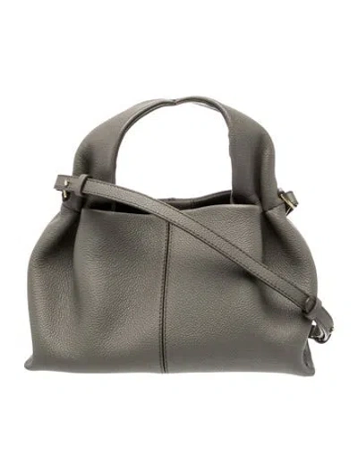 Pre-owned Polene Leather Top Handle Bag W/ Tags In Green